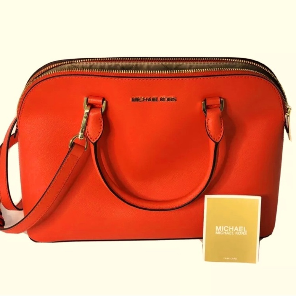 Cindy Large Leather Dome Satchel